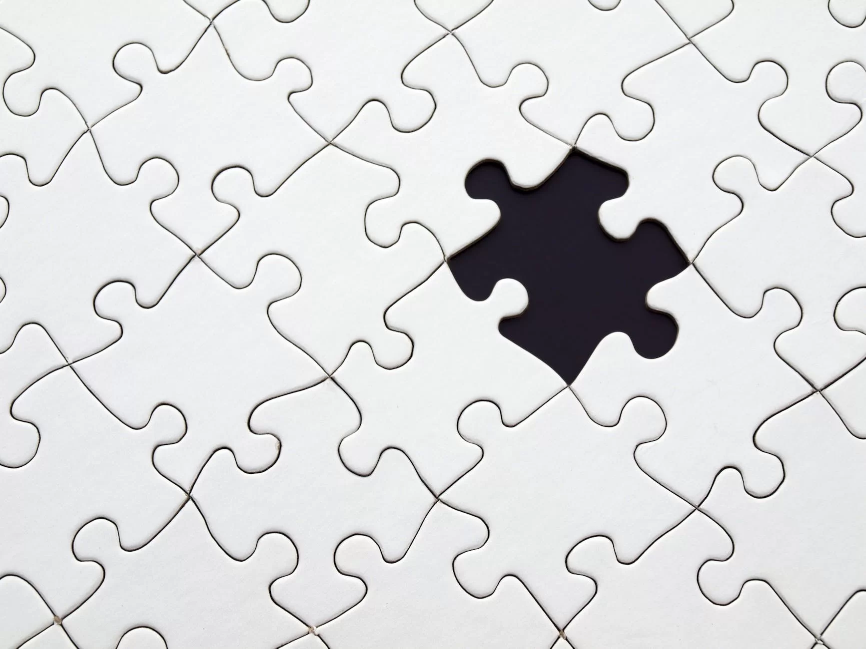 white jigsaw puzzle illustration
